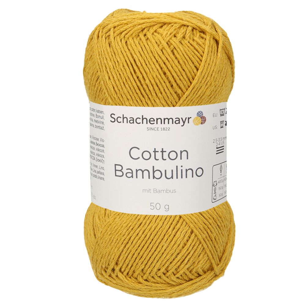 Пряжа Cotton Bambulino Schachenmayr 22 Золотая горчица