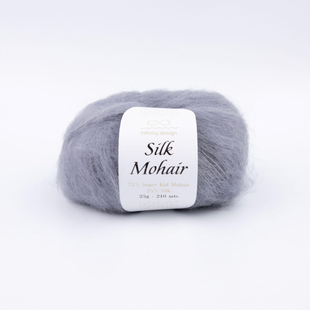 Пряжа Silk Mohair Infinity Design 1032 Серый