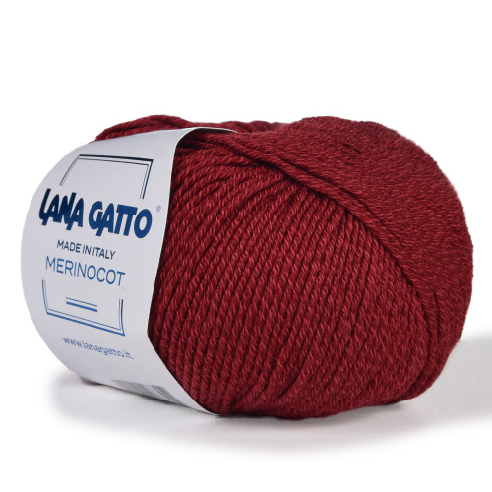 Пряжа Merinocot LANA GATTO 19620 Бордо меланж