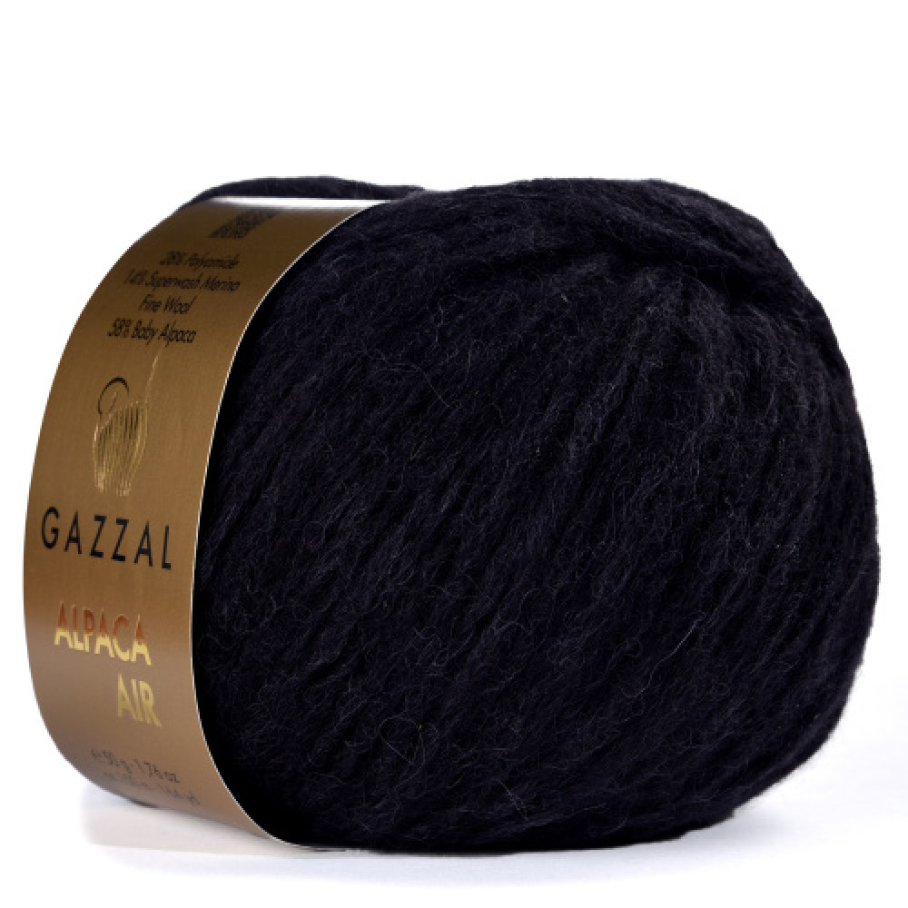 Пряжа Alpaca Air Gazzal 80 Чёрный