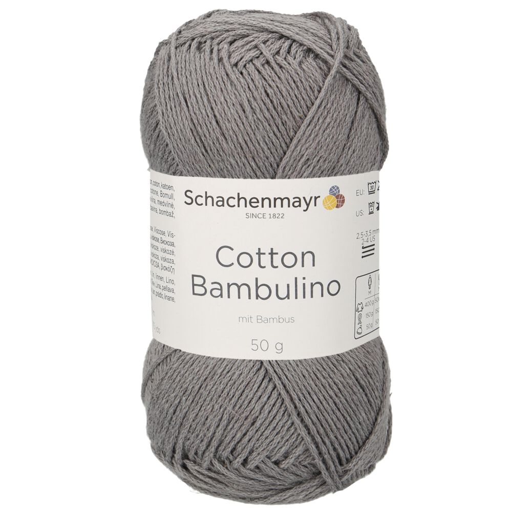 Пряжа Cotton Bambulino Schachenmayr 90 Серый