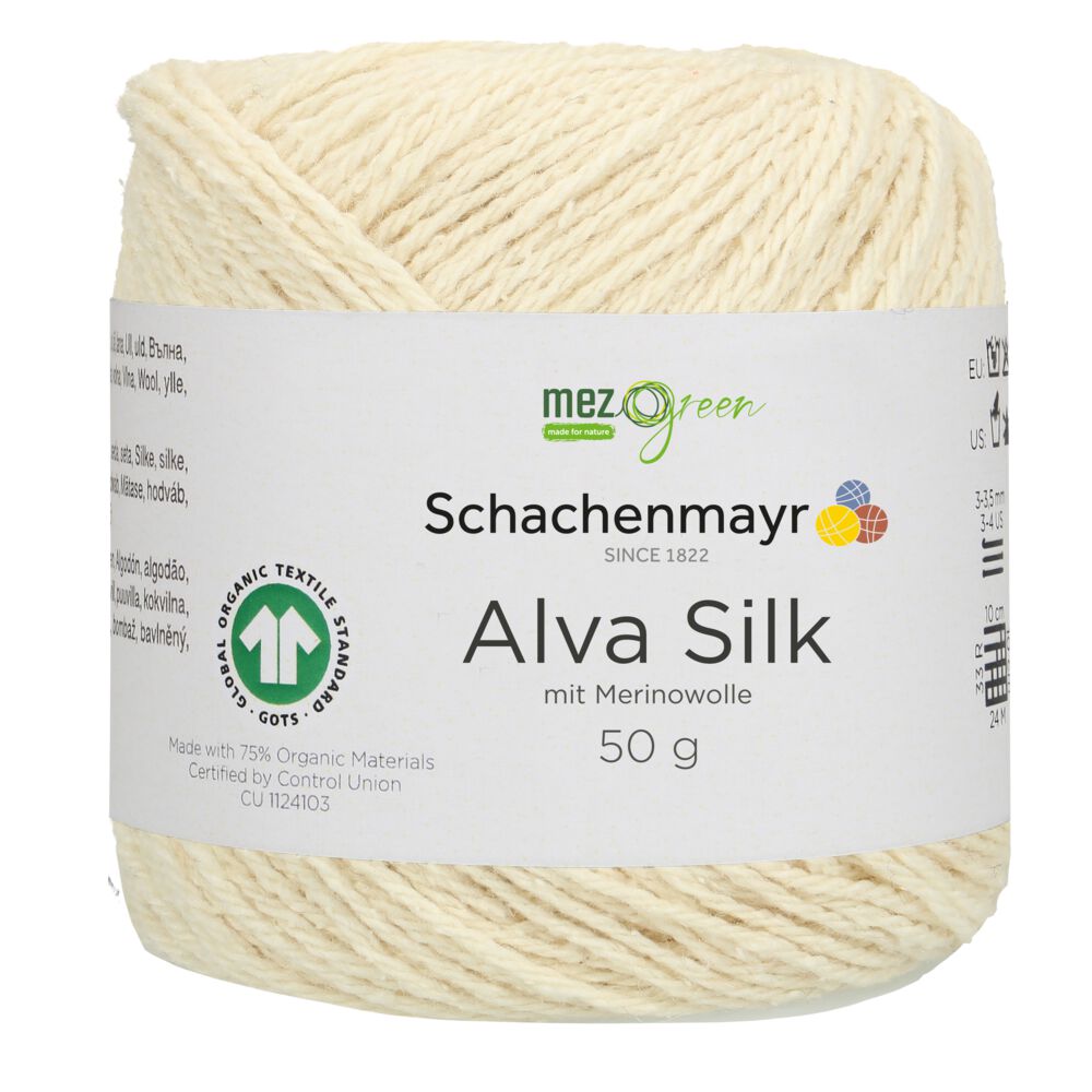 Пряжа Alva Silk Schachenmayr 002 Молочный