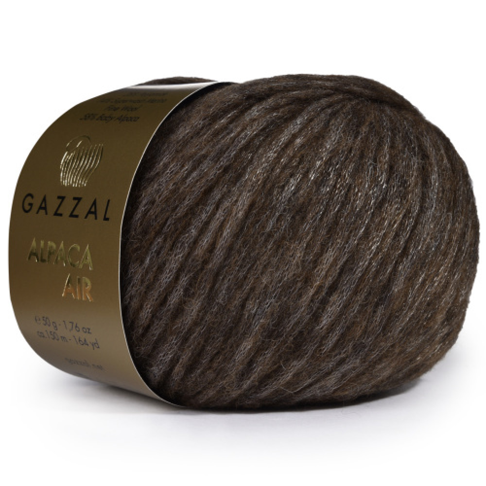 Пряжа Alpaca Air Gazzal 77 Тёмный шоколад