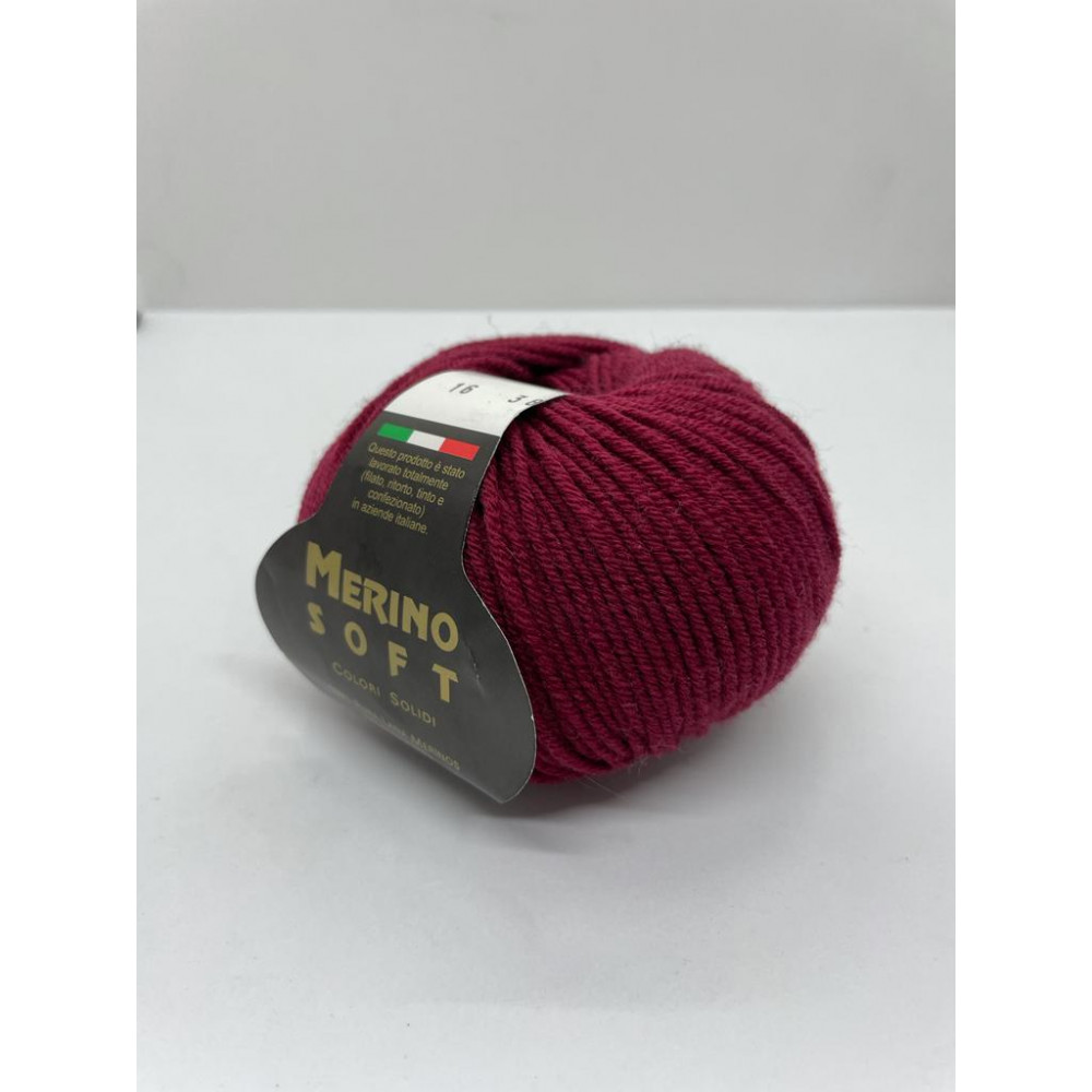 Пряжа Merino Soft Rial Filati 16 Спелая вишня