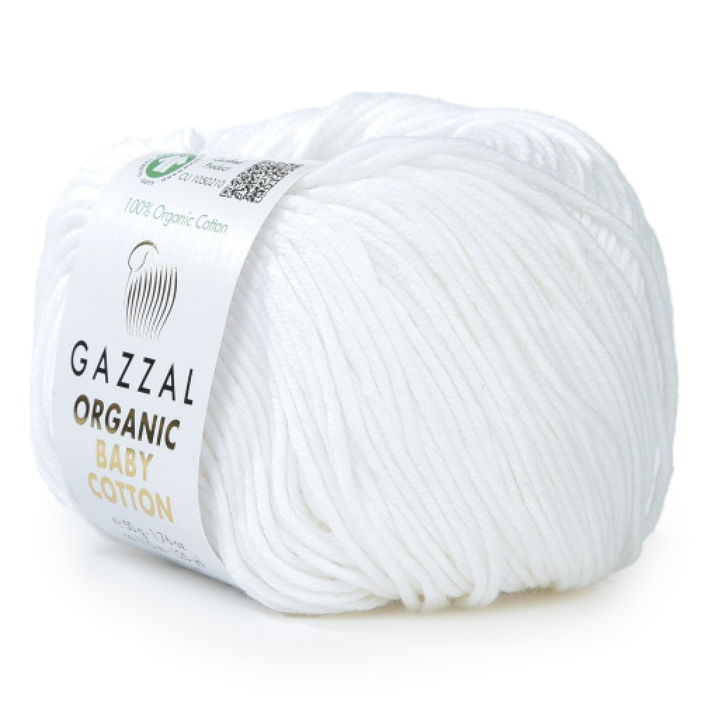 Пряжа Organic Baby Cotton Gazzal 415 Белый