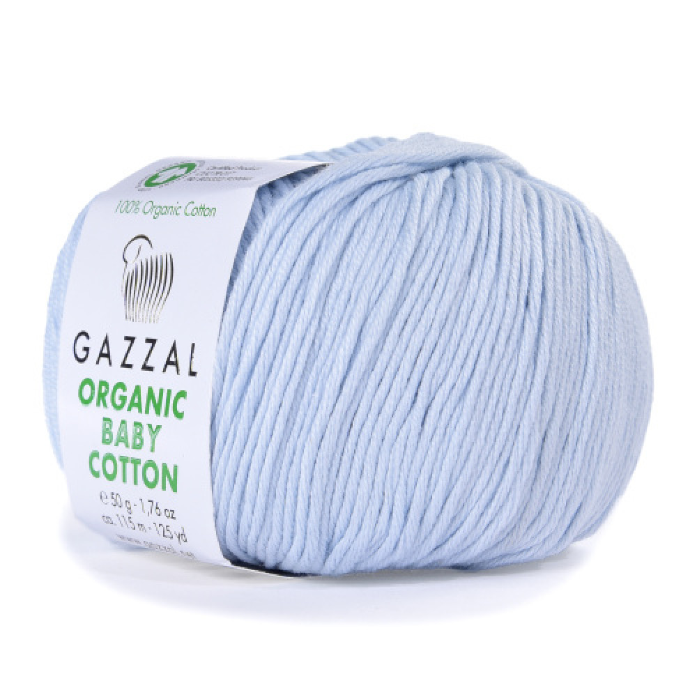 Пряжа Organic Baby Cotton Gazzal 417 Льдинка