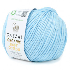 Пряжа Organic Baby Cotton Gazzal 423 Голубой