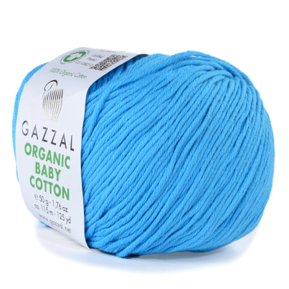 Пряжа Organic Baby Cotton Gazzal 424 Бирюза