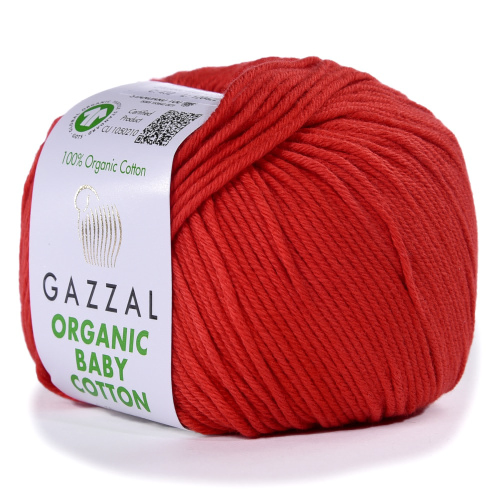 Пряжа Organic Baby Cotton Gazzal 432 Мак