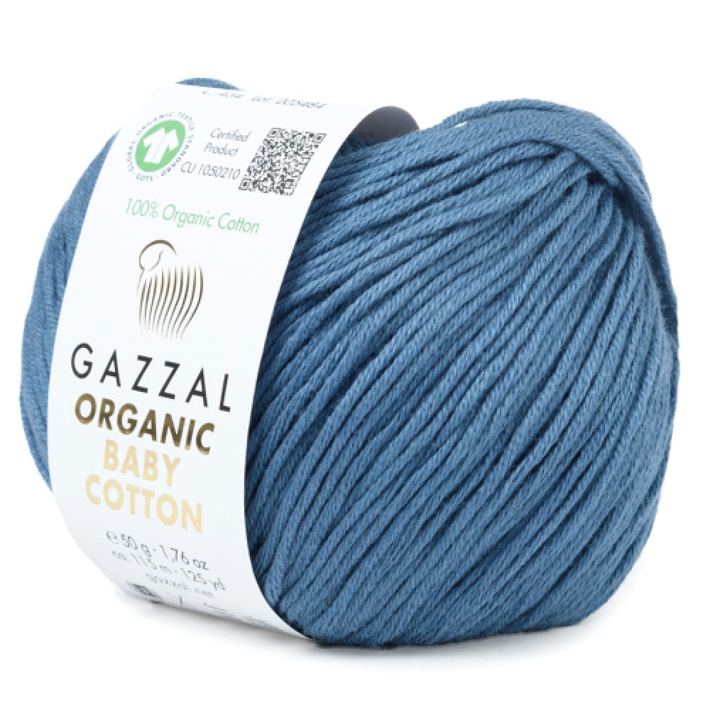 Пряжа Organic Baby Cotton Gazzal 434 Джинс