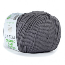 Пряжа Organic Baby Cotton Gazzal 435 Серый