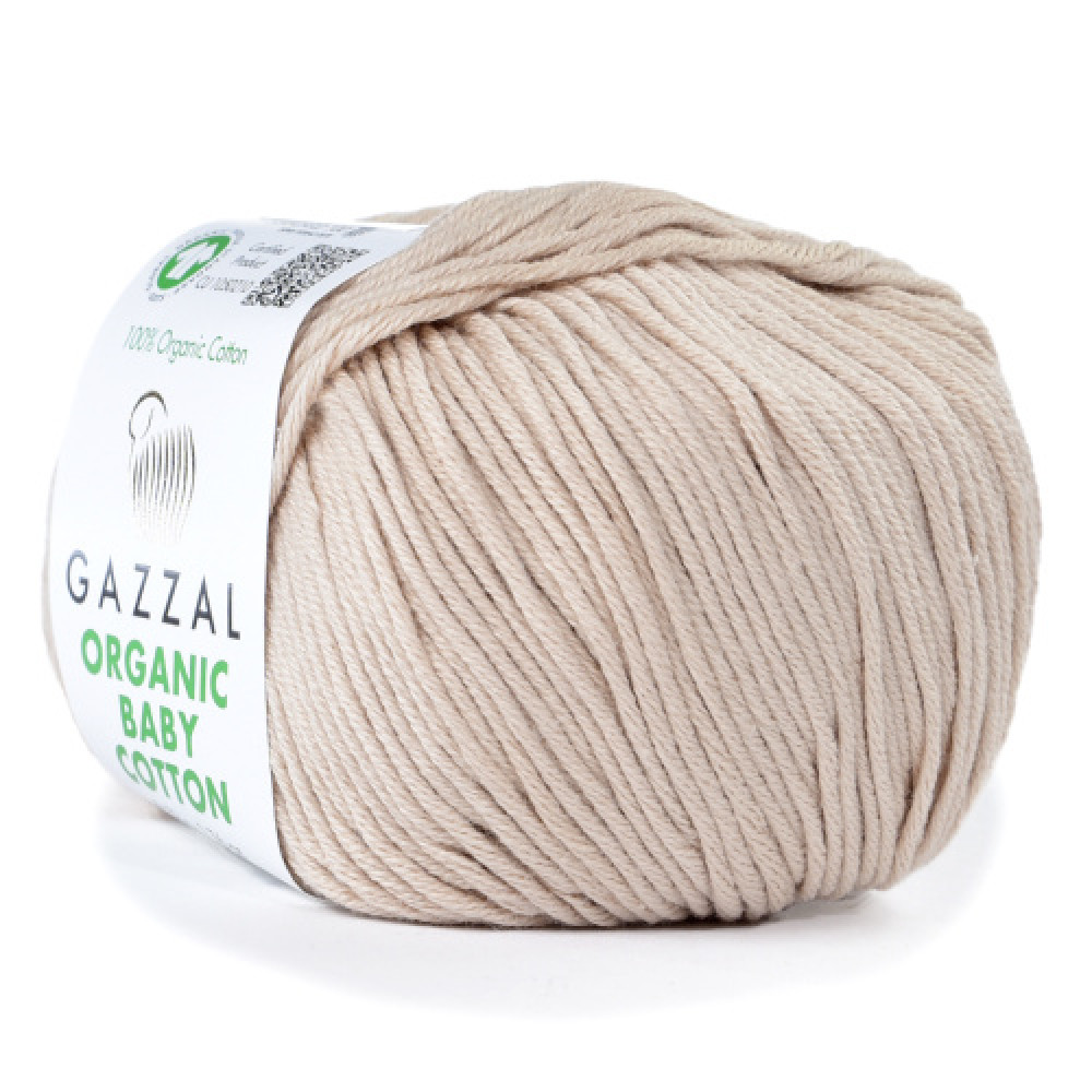 Пряжа Organic Baby Cotton Gazzal 444 Холодный песок