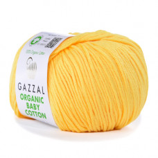 Пряжа Organic Baby Cotton Gazzal 446 Жёлтый
