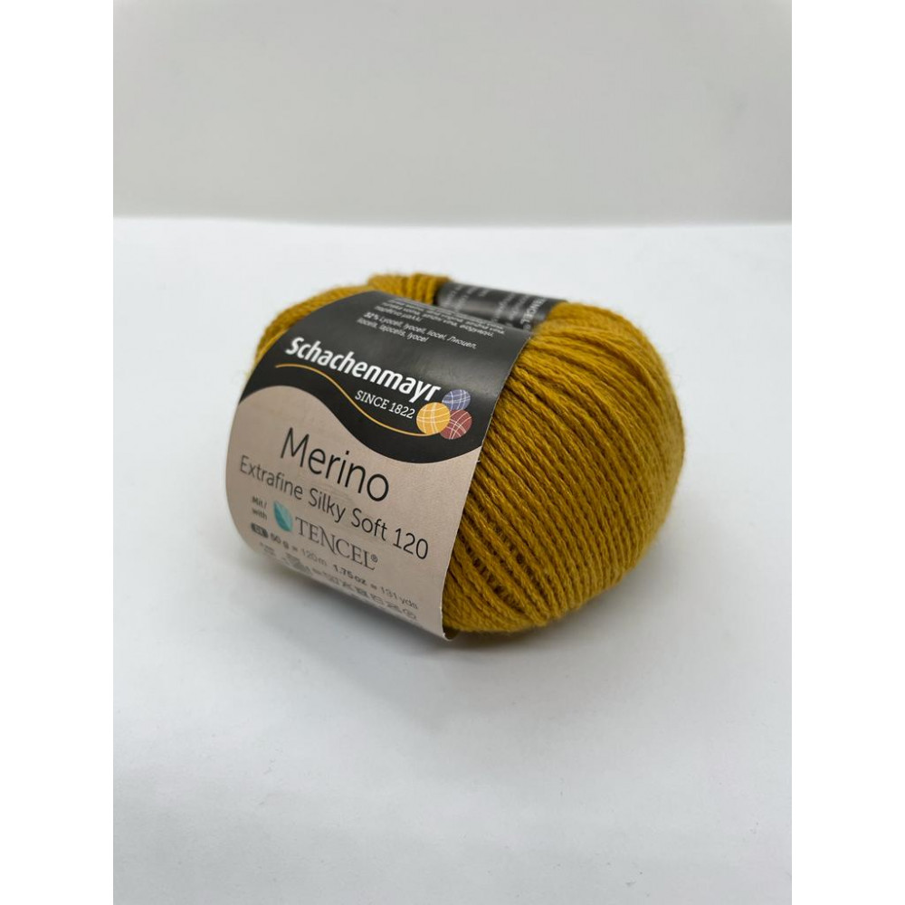 Пряжа Merino Extrafine Silky Soft 120 Schachenmayr 520 Золотая горчица