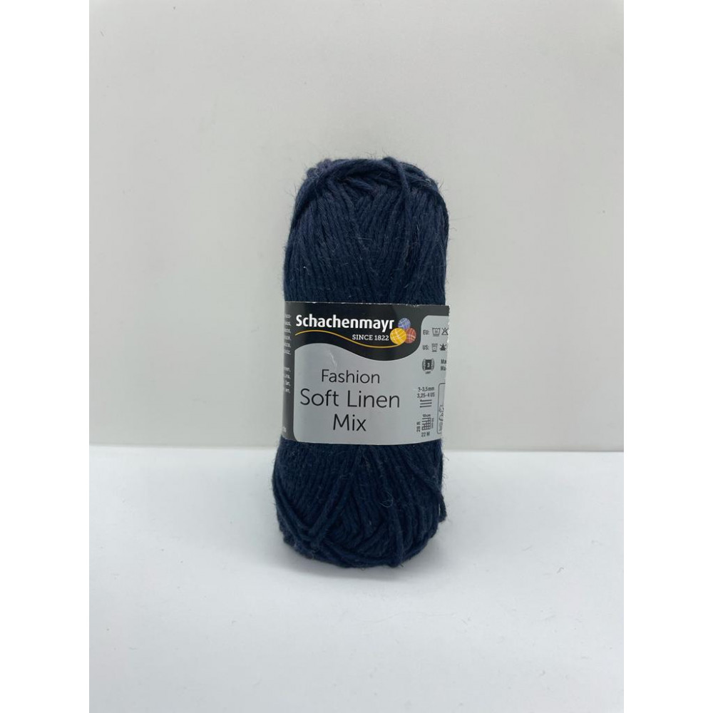 Пряжа Soft Linen Mix Schachenmayr 50 Тёмный синий