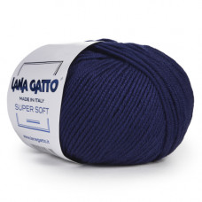 Пряжа Super Soft LANA GATTO 13856 Глубокий синий