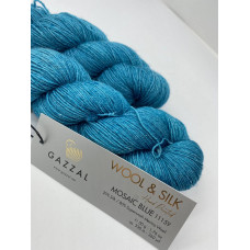 Пряжа Wool&Silk Gazzal 11159 Голубая мозаика