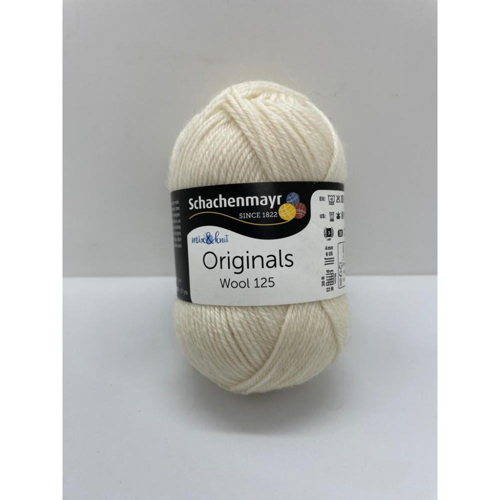 Пряжа Originals Wool 125 Schachenmayr 102 Белый